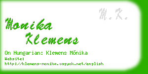 monika klemens business card